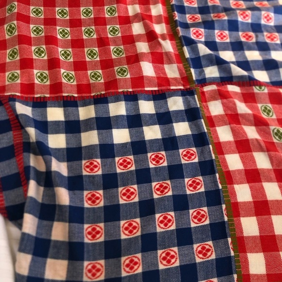 Handmade Colourful Checkered Fabric Tablecloth - Picture 3 of 15